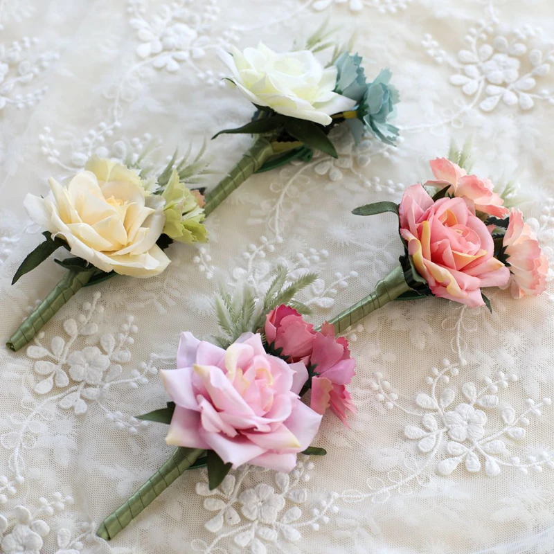 Wedding Man Boutonniere & Girl Bride Bridesmaid Wrist Rose Corsage Flower in Ivory Purple Pink Groom Prom Brooch Pins
Wedding Man Boutonniere & Girl Bride Bridesmaid Wrist Rose Corsage Flower in Ivory Purple Pink Groom Prom Brooch Pins