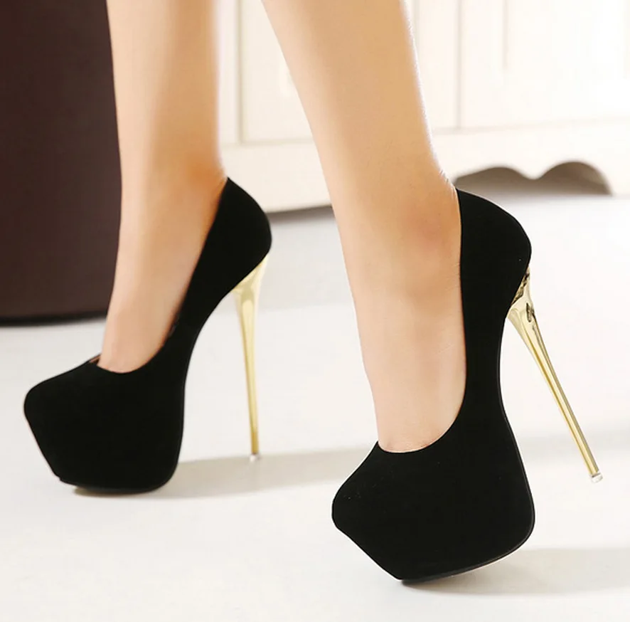 POADISFOO New women's Shoes Style Special Section 16CM high-heeled Smooth Single Shoes Super Sexy my258-15-CWF