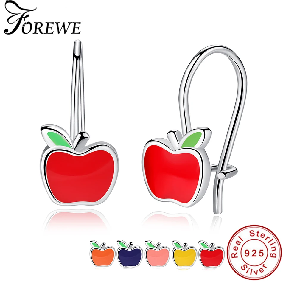 FOREWE Lovely Pink Red Enamel Apple Stud Earrings For Girls Kids Children Authentic 925 Sterling Silver Earrings Birthday Gift
FOREWE Lovely Pink Red Enamel Apple Stud Earrings For Girls Kids Children Authentic 925 Sterling Silver Earrings Birthday Gift