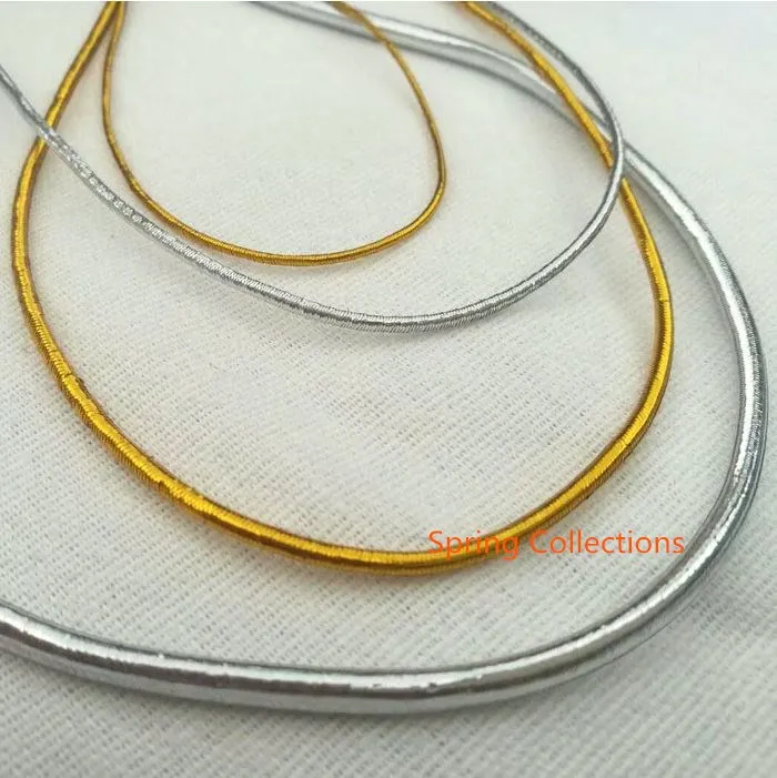 55meters/lot Gold/Silver Stretch Round(Dia.1mm) elastic band Cord rubber band nylon DIY garment sewing accessories
55meters/lot Gold/Silver Stretch Round(Dia.1mm) elastic band Cord rubber band nylon DIY garment sewing accessories