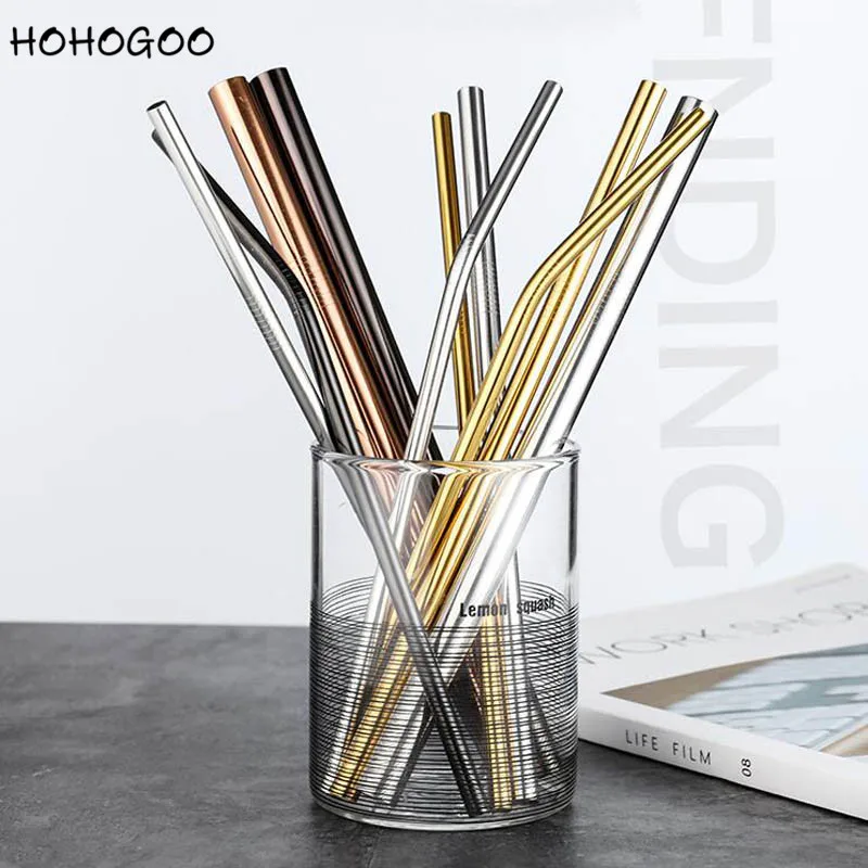 HOHOGOO 1pc 5Colors Reusable Drinking Straw 304 Stainless Steel Straight Bent Metal Straw Birthday Party DIY Barware Accessories
HOHOGOO 1pc 5Colors Reusable Drinking Straw 304 Stainless Steel Straight Bent Metal Straw Birthday Party DIY Barware Accessories