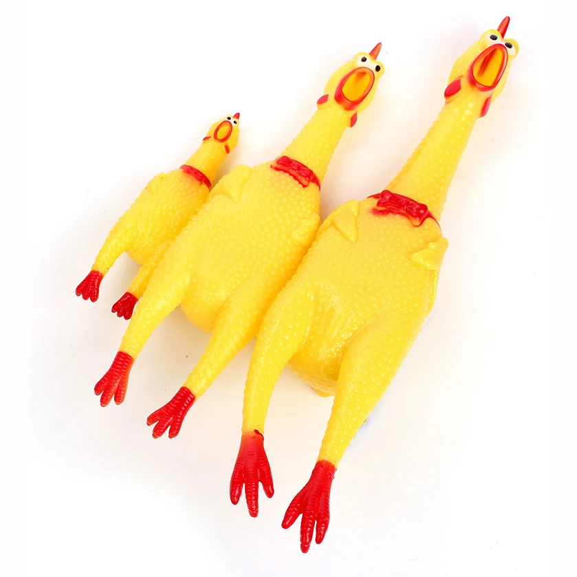 Screaming Chicken Dog Toys S/M/L Creative Pet Toy Funny Dog Silicone Vocal Rhubarb Chicken Puppy Cat Dog Squeak Toys
Screaming Chicken Dog Toys S/M/L Creative Pet Toy Funny Dog Silicone Vocal Rhubarb Chicken Puppy Cat Dog Squeak Toys