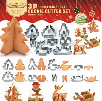 50 sets Cake Cookie Biscuit Mousse Moulds 3D 8pcs Christmas Stainless Steel Fondant Icing Mold Cutter DIY Baking Tools
50 sets Cake Cookie Biscuit Mousse Moulds 3D 8pcs Christmas Stainless Steel Fondant Icing Mold Cutter DIY Baking Tools