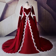 Марокканский кафтан красное бархатное вечернее платье 2019 Милая