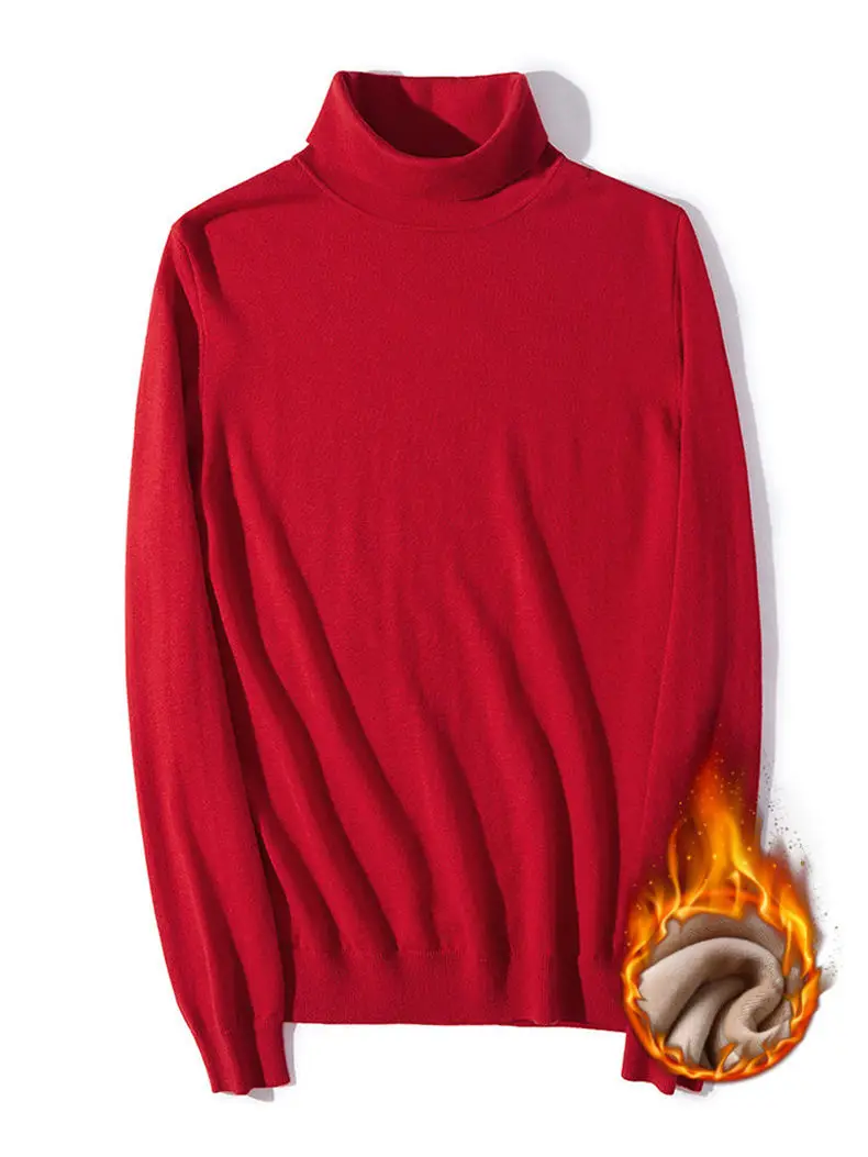 Brand MuLS Turtleneck Sweater Men Pullovers Spring Winter Thick High-Neck Male Sweater Jumpers Cotton Fleece Man knitwear Autumn 16