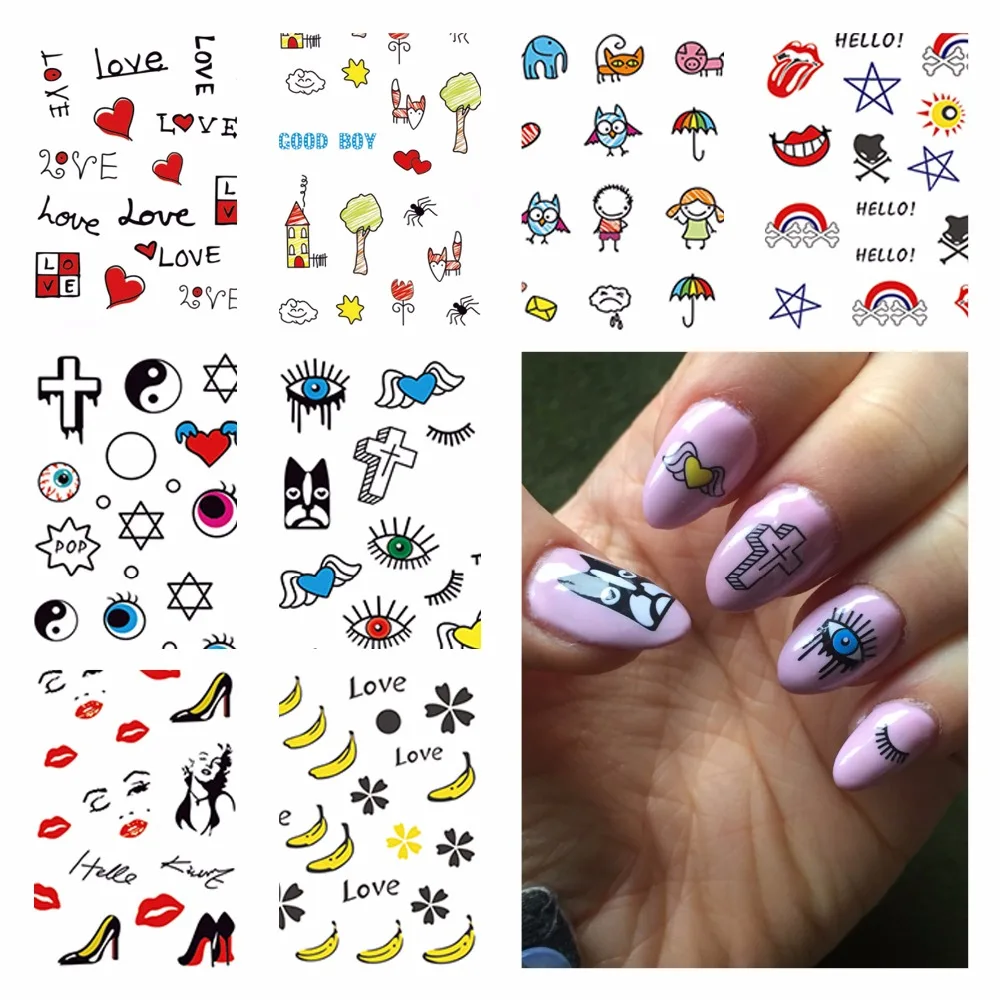 WUF 1 Sheet Optional Beauty Nails Harajuku Designs Nail Art Water Decals Floral Transfer Stickers For DIY Nails Art
WUF 1 Sheet Optional Beauty Nails Harajuku Designs Nail Art Water Decals Floral Transfer Stickers For DIY Nails Art