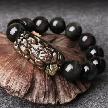 Genuie Obsidian Fengshui Pixiu Beads Bracelet Lucky Wealth Pixiu Bracelet Good Luck Animal Beaded Bracelet Jewelry Gift
Genuie Obsidian Fengshui Pixiu Beads Bracelet Lucky Wealth Pixiu Bracelet Good Luck Animal Beaded Bracelet Jewelry Gift