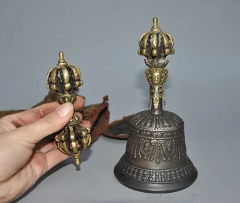 wedding decoration 6" Tibet Buddhism temple bronze silver Buddha bell Ghanta Phurpa Vajra Dorje Set new Year
wedding decoration 6" Tibet Buddhism temple bronze silver Buddha bell Ghanta Phurpa Vajra Dorje Set new Year