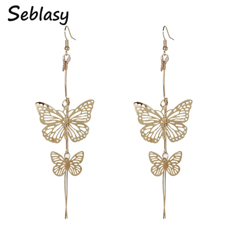 Seblasy Dream Catcher Gold Silver Color Hollow Alloy Long Butterfly Earrings Flying Animal Dangle Earrings For Women Party Gift
Seblasy Dream Catcher Gold Silver Color Hollow Alloy Long Butterfly Earrings Flying Animal Dangle Earrings For Women Party Gift