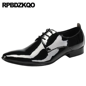 Italian Luxury Oxfords Formal Wedding Derby Italy Pointed Toe Men Black Patent Leather Dress Shoes Genuine Real British Style 
Italian Luxury Oxfords Formal Wedding Derby Italy Pointed Toe Men Black Patent Leather Dress Shoes Genuine Real British Style