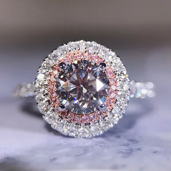 1 Carat 18K White Gold Moissanite Diamond Ring Luxury Princess Pink Round Women Wedding Party Engagement Anniversary Ring 1 Ct
1 Carat 18K White Gold Moissanite Diamond Ring Luxury Princess Pink Round Women Wedding Party Engagement Anniversary Ring 1 Ct