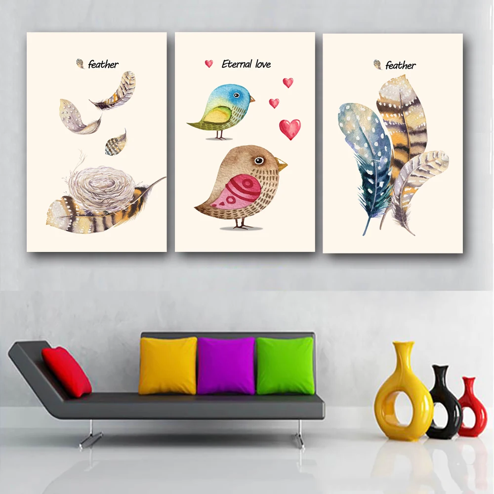 Nordic Wall Art Prints Posters Kid's Room Decor Cartoon Bird And Feathers Canvas Painting Modern Pictures for Home Decoration
Nordic Wall Art Prints Posters Kid's Room Decor Cartoon Bird And Feathers Canvas Painting Modern Pictures for Home Decoration