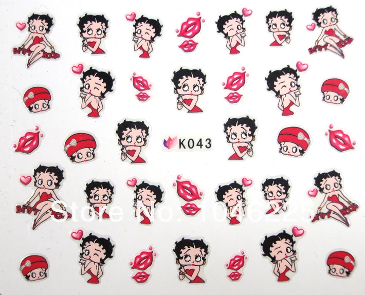 50pcs Nails Tool Fashion 3D Nail decals Colorful Betty Boop Princess Decoration Nail Art Sticker Free Shipping For Nail Salon
50pcs Nails Tool Fashion 3D Nail decals Colorful Betty Boop Princess Decoration Nail Art Sticker Free Shipping For Nail Salon