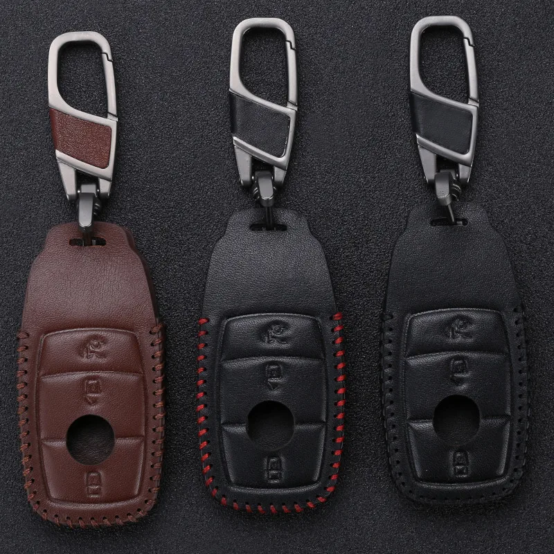 Чехол для ключей KUKAKEY из натуральной кожи Mercedes Benz E Class E200 E300 E320 E220 W213 AMG брелок