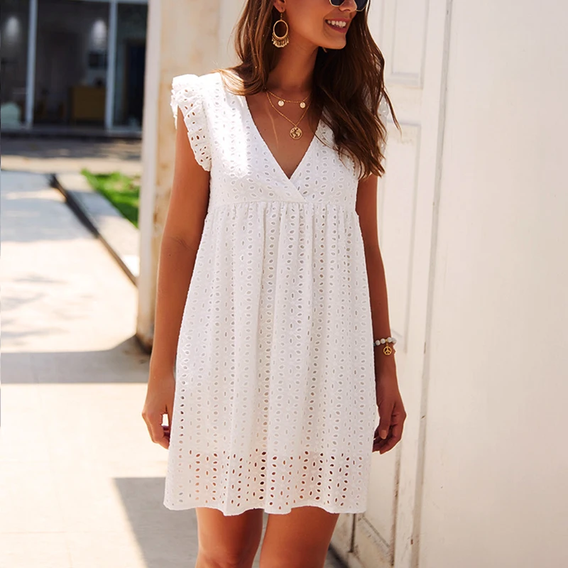 Robe femme Vestidos vintage summer dress 2019 Beach sweet dresses female Holiday Women V-neck loose lace mini dress festa
Robe femme Vestidos vintage summer dress 2019 Beach sweet dresses female Holiday Women V-neck loose lace mini dress festa