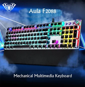 Tarantula F2088 Steampunk Macro Programming USB Wired Backlit Mechanical Gaming Keyboard 22 Kinds of Backlight Effect ,Palm Rest
Tarantula F2088 Steampunk Macro Programming USB Wired Backlit Mechanical Gaming Keyboard 22 Kinds of Backlight Effect ,Palm Rest