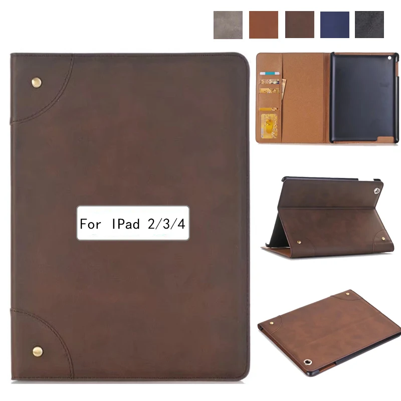 Business Retro Leather Case for iPad 2/3/4 Case for iPad2 iPad3 IPad4 Flip Stand Smart Cover Protective Shell Skin Funda
Business Retro Leather Case for iPad 2/3/4 Case for iPad2 iPad3 IPad4 Flip Stand Smart Cover Protective Shell Skin Funda
