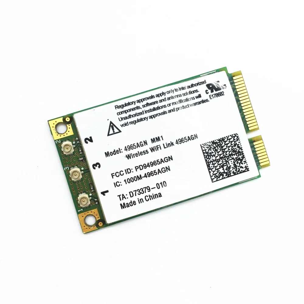 SSEA New Card for Intel Wireless WiFi Link 4965AGN Mini PCI-E card for Dell D420 D430 D520 D530 D620 1530 E1705 1730 E1505 D630
SSEA New Card for Intel Wireless WiFi Link 4965AGN Mini PCI-E card for Dell D420 D430 D520 D530 D620 1530 E1705 1730 E1505 D630