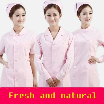 Nurse suit long - sleeved short - sleeved winter and summer clothes pink blue white coat cosmetologist pharmacies overalls 
Nurse suit long - sleeved short - sleeved winter and summer clothes pink blue white coat cosmetologist pharmacies overalls