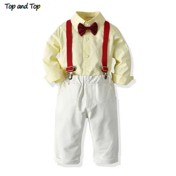 Top and Top Newborn Baby Boys Gentleman Clothes Sets Infant Long Sleeve Bowtie Shirt Tops+ Suspender Trousers Kids Boy 2Pcs Suit
Top and Top Newborn Baby Boys Gentleman Clothes Sets Infant Long Sleeve Bowtie Shirt Tops+ Suspender Trousers Kids Boy 2Pcs Suit