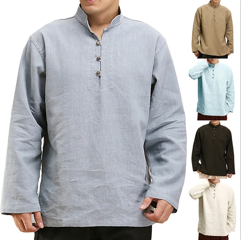 Medieval Men Shirt Cotton Viking Knight Tops Tunic Warrior Pirate Costume Adult Men Long Sleeve Shirt Stage Costumes
Medieval Men Shirt Cotton Viking Knight Tops Tunic Warrior Pirate Costume Adult Men Long Sleeve Shirt Stage Costumes