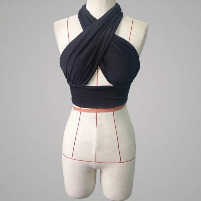 Black Cross U-neck Halter Sleek Wrap Chest Strap Sleeveless Short Tank Tops Hot Girl Vest Cropped Fashion Summer Crop Top Sexy
Black Cross U-neck Halter Sleek Wrap Chest Strap Sleeveless Short Tank Tops Hot Girl Vest Cropped Fashion Summer Crop Top Sexy