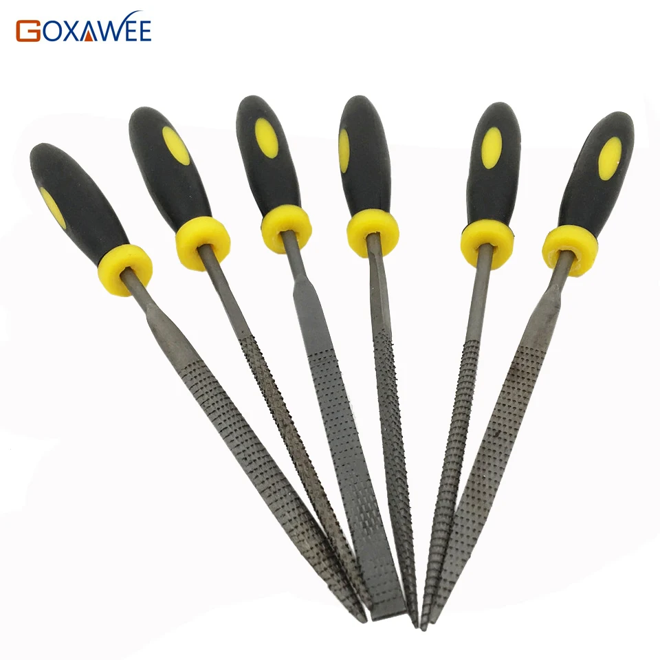 

6pcs Set 140mm Metal File Mini Assorted Rasp Diamond Needle File Repair Hand Tool Jewelry Wood Grinding