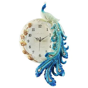European Peacock Wall Clock Living Room Bedroom Creative Art Decoration Wall Watch Fashion Mute Personality Quartz Clock
European Peacock Wall Clock Living Room Bedroom Creative Art Decoration Wall Watch Fashion Mute Personality Quartz Clock