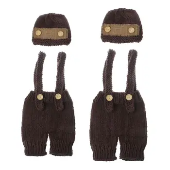 Infant Photography Outfits Newborn Hat Crochet Costume for Photo Shooting Retro Baby Photo Props
Infant Photography Outfits Newborn Hat Crochet Costume for Photo Shooting Retro Baby Photo Props