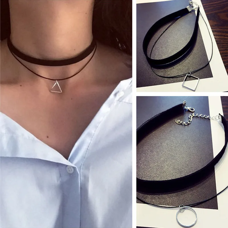 Gothic Lolita Punk Triangle Choker Necklace Black Velvet Steampunk Tattoo Necklaces Torques Jewellery Clavicle Colar Bijoux HOT
Gothic Lolita Punk Triangle Choker Necklace Black Velvet Steampunk Tattoo Necklaces Torques Jewellery Clavicle Colar Bijoux HOT