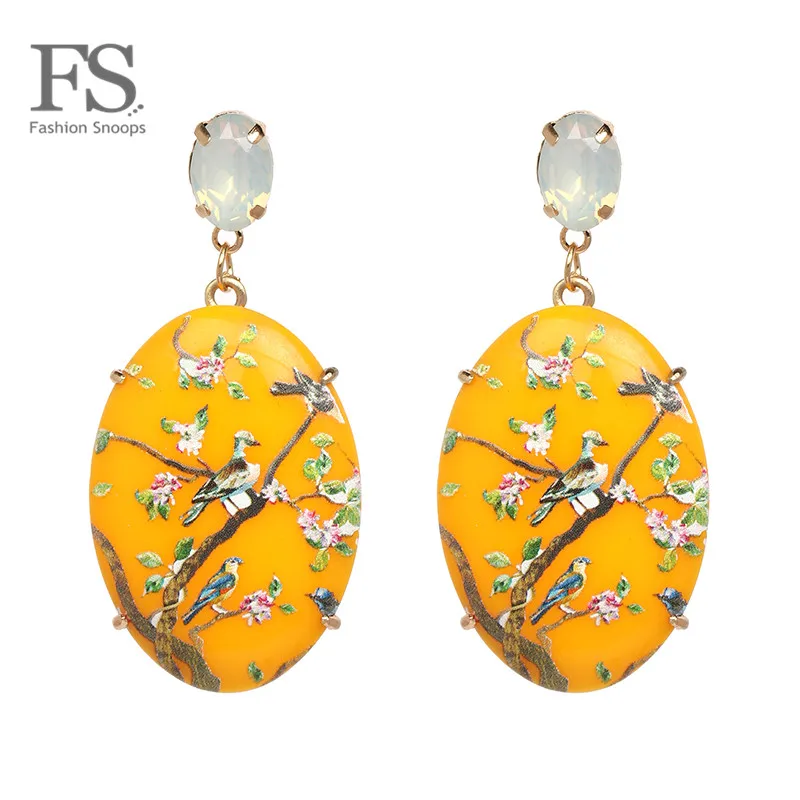FASHIONSNOOPS Brand Hot Sale National Wind Pattern Drop Dangle Earrings Fashion Classic Resin Statement Rhinestone Earrings
FASHIONSNOOPS Brand Hot Sale National Wind Pattern Drop Dangle Earrings Fashion Classic Resin Statement Rhinestone Earrings