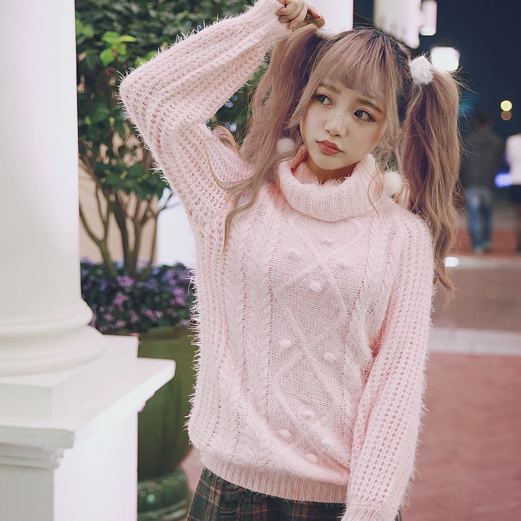 Princess sweet lolita blue and pink sweater BOBON21 macarons color girl sense choker Retro sweater Student style T1417
Princess sweet lolita blue and pink sweater BOBON21 macarons color girl sense choker Retro sweater Student style T1417