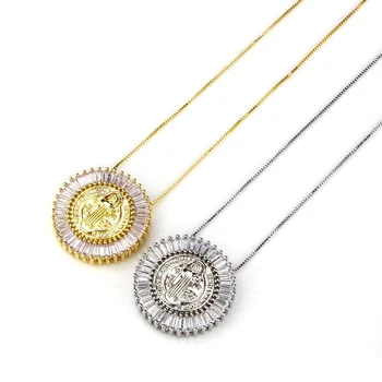 12pcs Factory direct sale Brazil Catholic Maria Necklace copper plating double color religious circular pendant
12pcs Factory direct sale Brazil Catholic Maria Necklace copper plating double color religious circular pendant