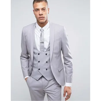 Latest Coat Pant Designs Grey Shawl Lapel Double Breasted Men Suit Formal Skinny Wedding Custom Blazer Men 3 Piece Vestidos WR3
Latest Coat Pant Designs Grey Shawl Lapel Double Breasted Men Suit Formal Skinny Wedding Custom Blazer Men 3 Piece Vestidos WR3