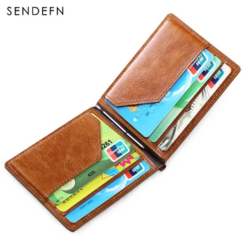 SENDEFN Slim Wallet Men Genuine Leather Small Card Holder Purse Bifold Skin Leather Mini Wallet For Business Card Case W05-65
SENDEFN Slim Wallet Men Genuine Leather Small Card Holder Purse Bifold Skin Leather Mini Wallet For Business Card Case W05-65