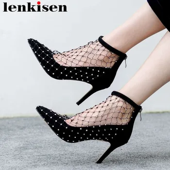 Lenkisen kid suede oxford pointed toe elegant zipper mesh sexy crystals decoration stiletto super high heels wedding pumps L08
Lenkisen kid suede oxford pointed toe elegant zipper mesh sexy crystals decoration stiletto super high heels wedding pumps L08