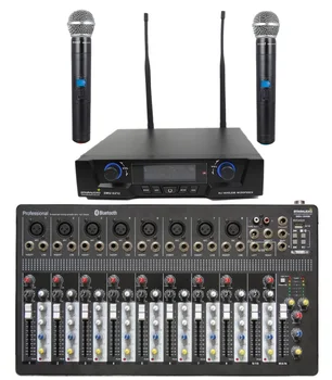 STARAUDIO Pro DJ Stage KTV 10 Channel USB Bluetooth Mp3 Mixer W/ 2CH UHF Wireless IR Mic System SMX-1000B
STARAUDIO Pro DJ Stage KTV 10 Channel USB Bluetooth Mp3 Mixer W/ 2CH UHF Wireless IR Mic System SMX-1000B
