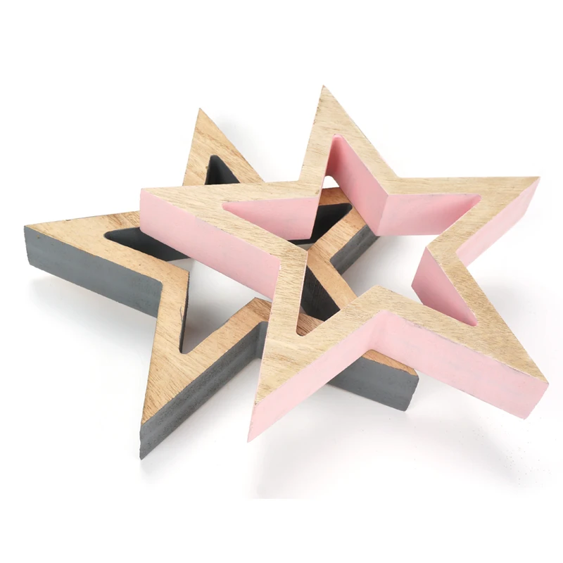 home decoration accessories 1 pair of wood star pink & grey vintage handmade Figurines Craft Gift table decor free shipping
home decoration accessories 1 pair of wood star pink & grey vintage handmade Figurines Craft Gift table decor free shipping