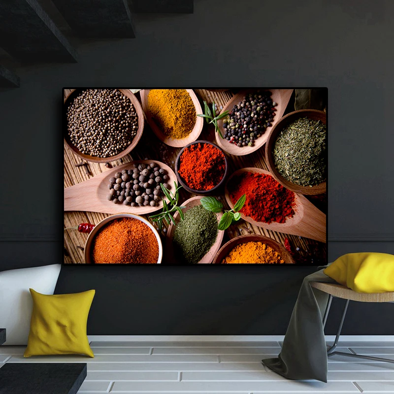 Colorful Grains Spices Spoon Kitchen Canvas Painting Cuadros Modern Scandinavian Posters and Prints Wall Art Picture Living Room
Colorful Grains Spices Spoon Kitchen Canvas Painting Cuadros Modern Scandinavian Posters and Prints Wall Art Picture Living Room
