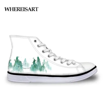 WHEREISART Landscape Painting Sneakers Canvas Shoes High Top Classic Canvas Shoes Mountain Print White Vulcanize Shoes Men Boys
WHEREISART Landscape Painting Sneakers Canvas Shoes High Top Classic Canvas Shoes Mountain Print White Vulcanize Shoes Men Boys