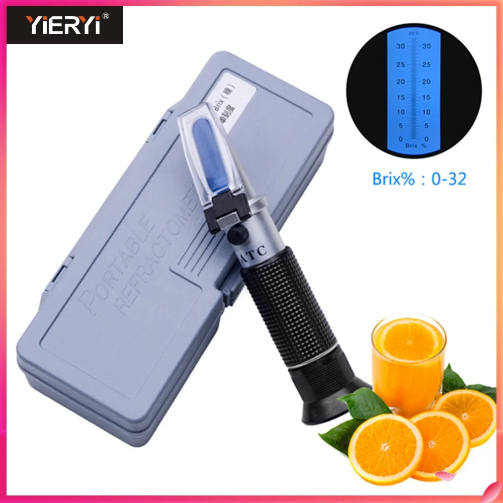Yieryi New 0-32% Brix Refractometer Ror Brix Sugar Beer Hand Held Refractometer ATC Optical Test Meter With The Retail Box
Yieryi New 0-32% Brix Refractometer Ror Brix Sugar Beer Hand Held Refractometer ATC Optical Test Meter With The Retail Box