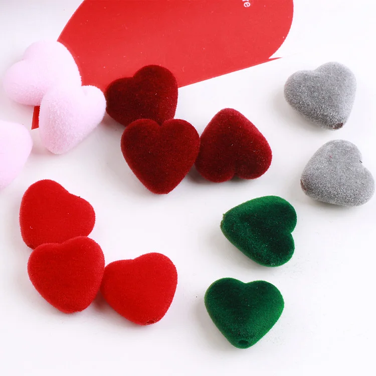 6pcs hair accessories beaded material flocking love heart double hole straight hole beads charms diy earrings jewelry findings
6pcs hair accessories beaded material flocking love heart double hole straight hole beads charms diy earrings jewelry findings