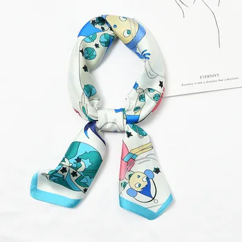 Women's 2020 spring and summer explosions cartoon astronauts print wild simple silk fashion casual small scarf
Women's 2020 spring and summer explosions cartoon astronauts print wild simple silk fashion casual small scarf
