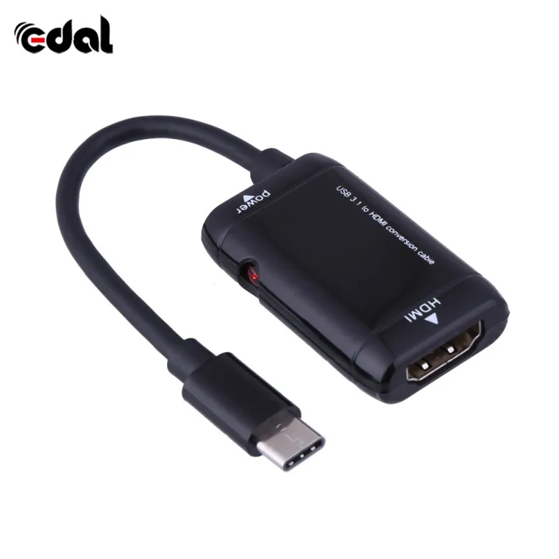 

USB3.1 Type C To HDMI video conversion cable Adapter Cable 1080P Male To Female HDMI Converter for MHL Function phones