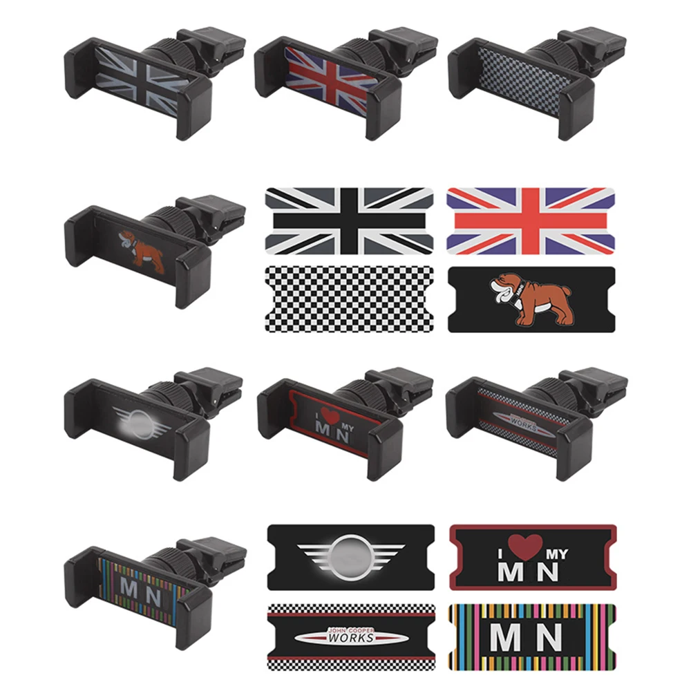 

Union Jack Car Phone Holder Air Vent Outlet Mount Cell Phone Holders Bracket For Mini Cooper JCW S F60 F54 F55 F56 R60 R55
