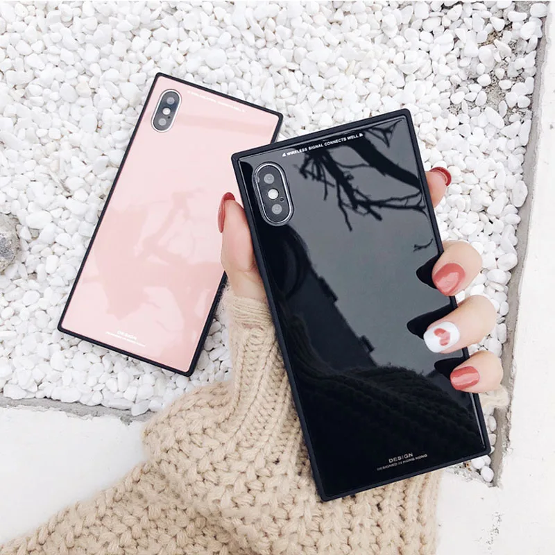 Hard Tempered Glass Back Shell with Quadrate Edge Phone Case for iPhone X 8 plus 7 8 6s plus 6 6s Simple Plain Pure Color Case
Hard Tempered Glass Back Shell with Quadrate Edge Phone Case for iPhone X 8 plus 7 8 6s plus 6 6s Simple Plain Pure Color Case