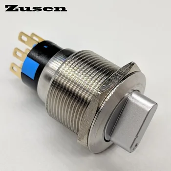 

Zusen 22mm ZS22-22X/31/S metal selector switch 3 position on/off/on 2NO2NC push button switch