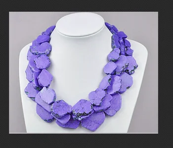 Fashion Woman Jewelry 3 Row Purple stone Slice Choker Necklace Handmade Gift Exaggerate Woman jewelry Charm
Fashion Woman Jewelry 3 Row Purple stone Slice Choker Necklace Handmade Gift Exaggerate Woman jewelry Charm