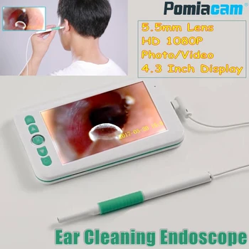 HD 1080P Video Otoscope USB 5.5mm Visual Ear Cleaning Endoscope Camera with 4.3 inch Display Video Mini Camera For Windows Mac
HD 1080P Video Otoscope USB 5.5mm Visual Ear Cleaning Endoscope Camera with 4.3 inch Display Video Mini Camera For Windows Mac