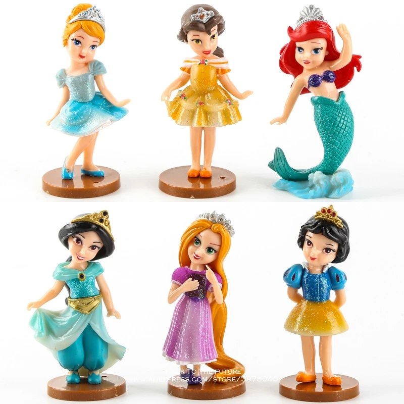 Disney Princess Snow White Rapunzel Jasmine Think bell Bella Ariel 9cm 6pcs/set Action Figure Anime Mini Figurine Toy model gift
Disney Princess Snow White Rapunzel Jasmine Think bell Bella Ariel 9cm 6pcs/set Action Figure Anime Mini Figurine Toy model gift